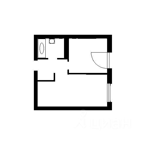 Планировка этой квартиры по данным Циан