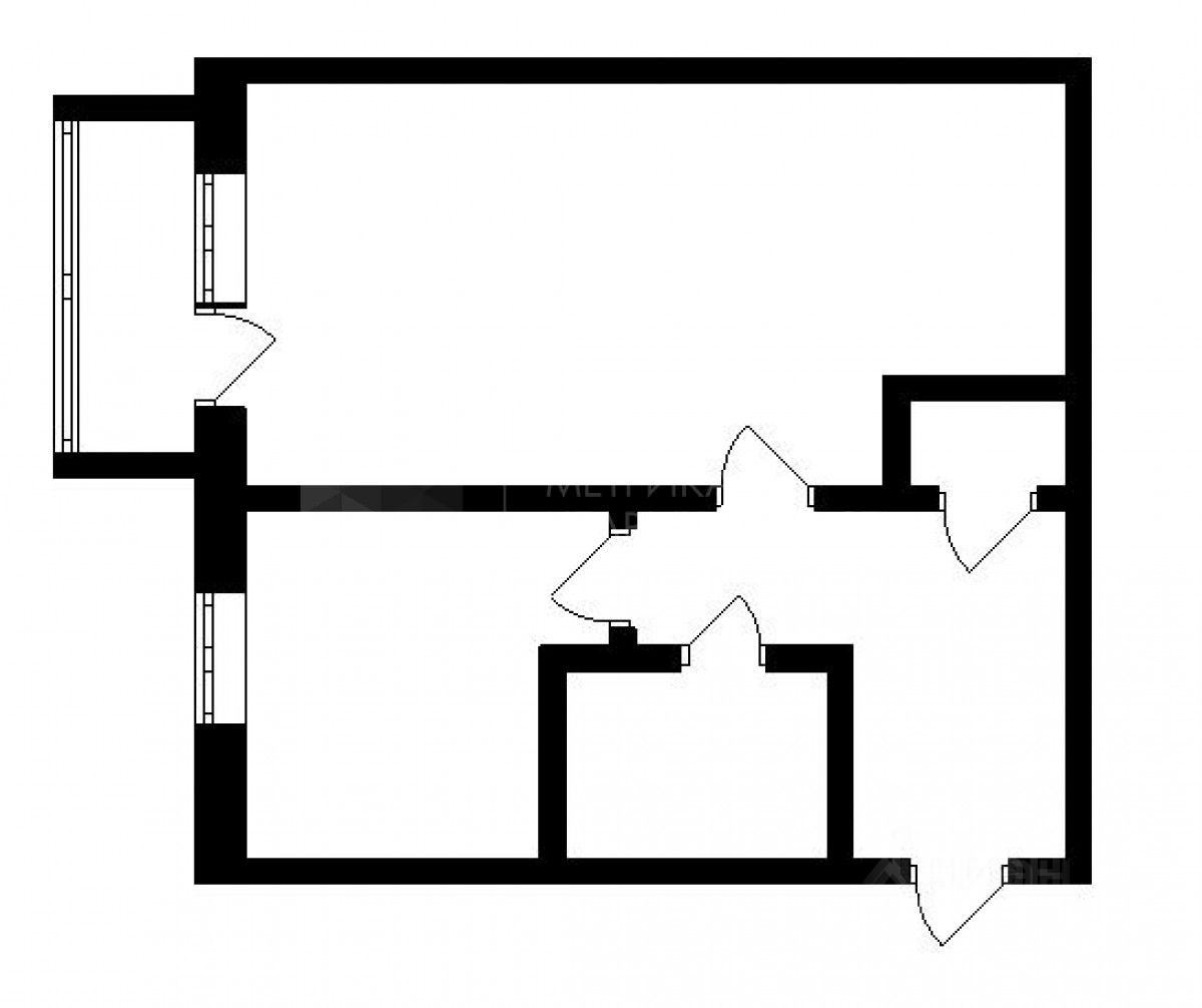 Планировка этой квартиры по данным Циан