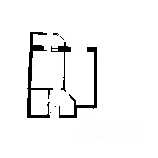 Планировка этой квартиры по данным Циан