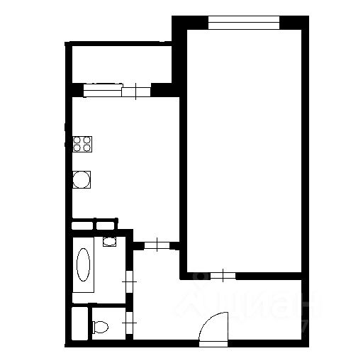 Планировка этой квартиры по данным Циан