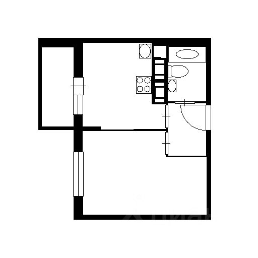 Планировка этой квартиры по данным Циан