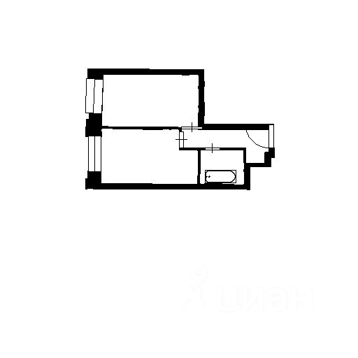 Планировка этой квартиры по данным Циан