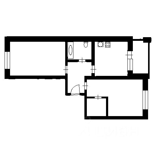 Планировка этой квартиры по данным Циан