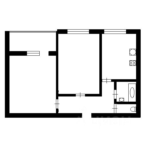 Планировка этой квартиры по данным Циан