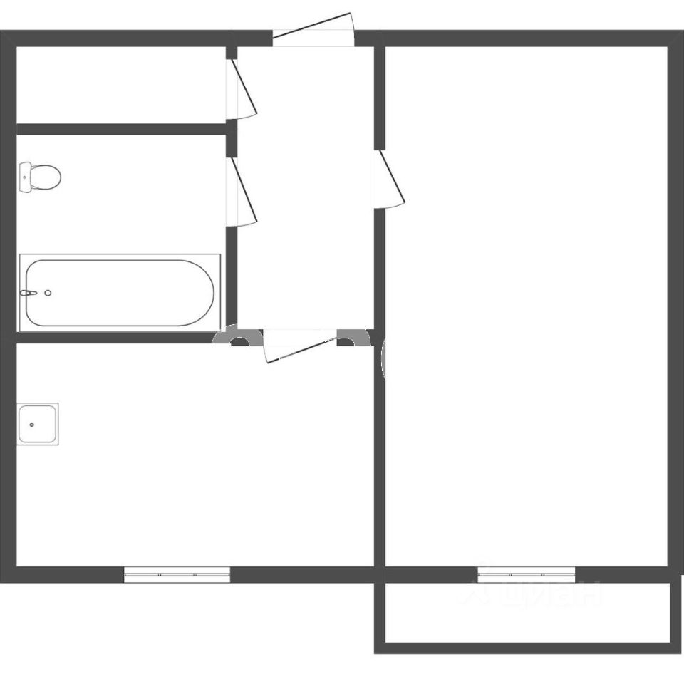 Планировка этой квартиры по данным Циан