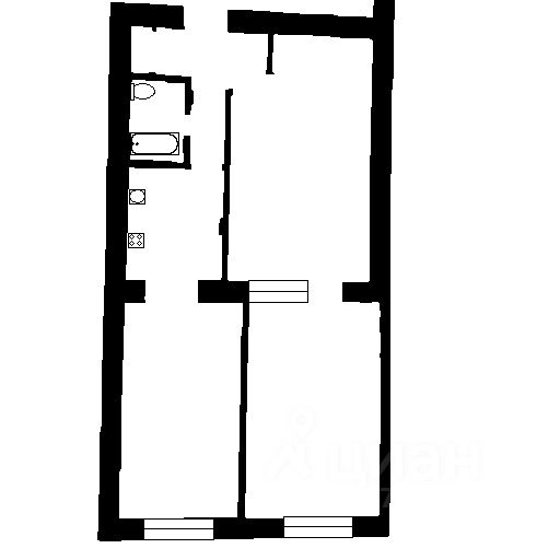 Планировка этой квартиры по данным Циан