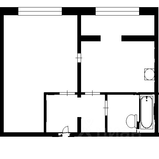 Планировка этой квартиры по данным Циан