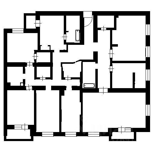 Планировка этой квартиры по данным Циан