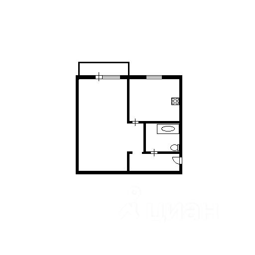 Планировка этой квартиры по данным Циан