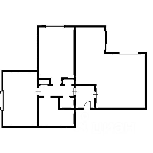 Планировка этой квартиры по данным Циан