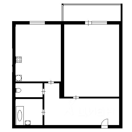 Планировка этой квартиры по данным Циан