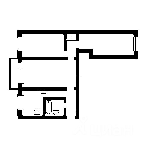 Планировка этой квартиры по данным Циан