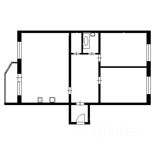 Планировка этой квартиры по данным Циан