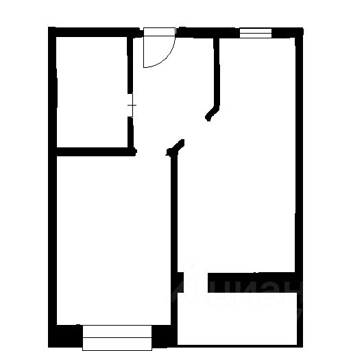 Планировка этой квартиры по данным Циан