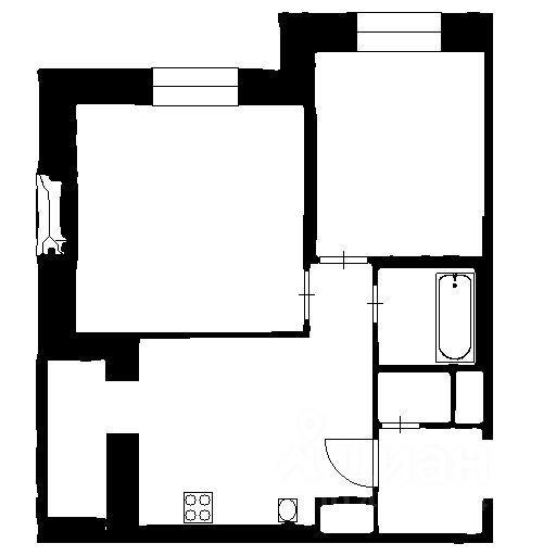 Планировка этой квартиры по данным Циан