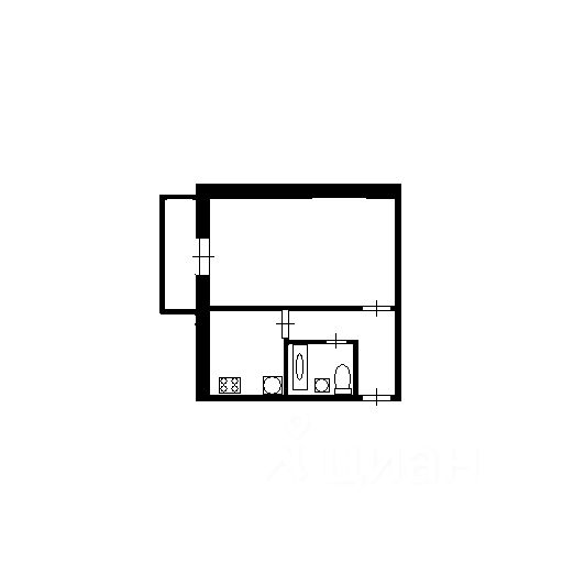 Планировка этой квартиры по данным Циан
