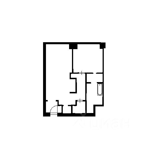 Планировка этой квартиры по данным Циан