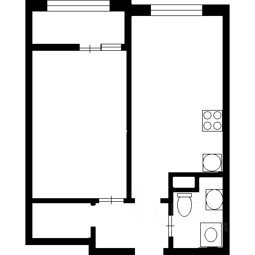 Планировка этой квартиры по данным Циан