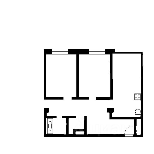 Планировка этой квартиры по данным Циан