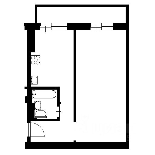 Планировка этой квартиры по данным Циан