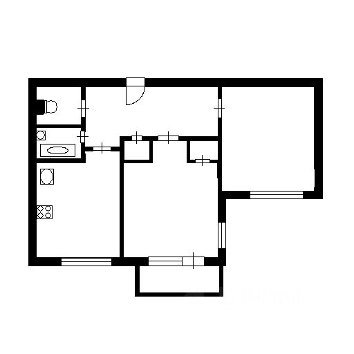 Планировка этой квартиры по данным Циан