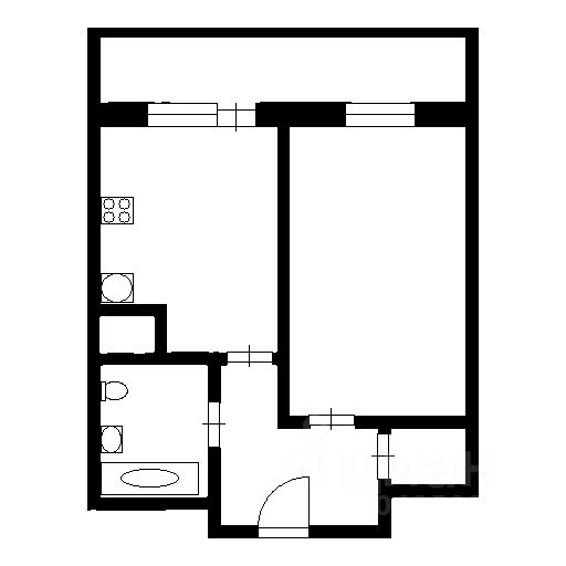 Планировка этой квартиры по данным Циан