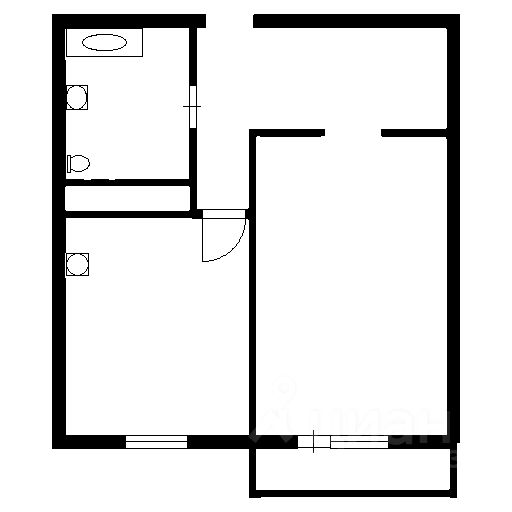 Планировка этой квартиры по данным Циан