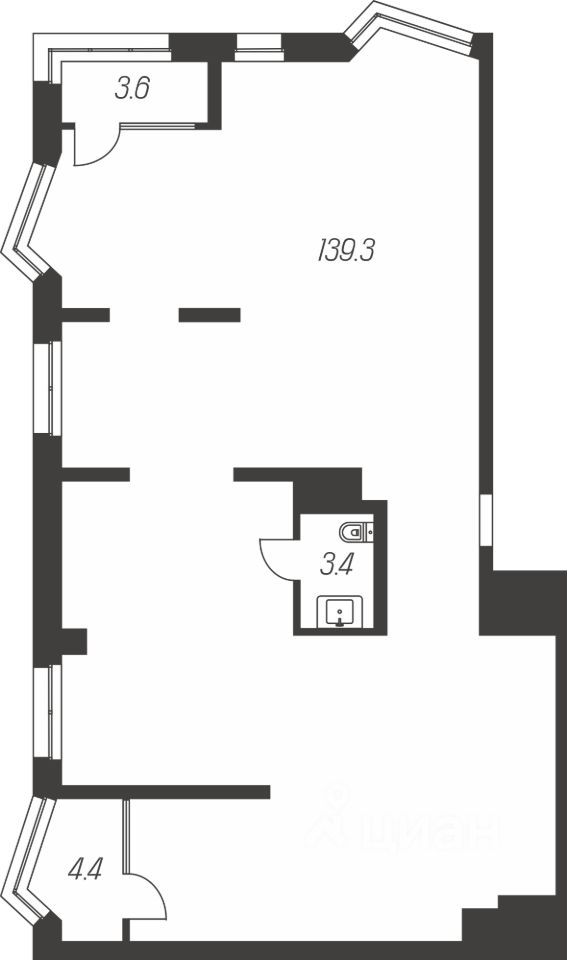 4-комн.кв., 150,7 м², 24/24 этаж