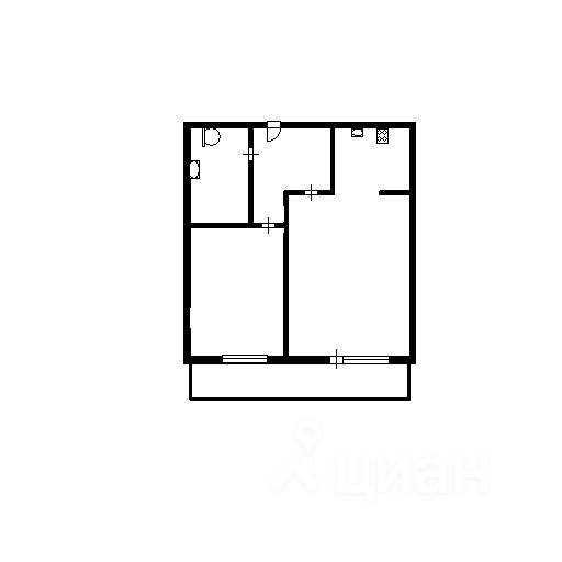 Планировка этой квартиры по данным Циан
