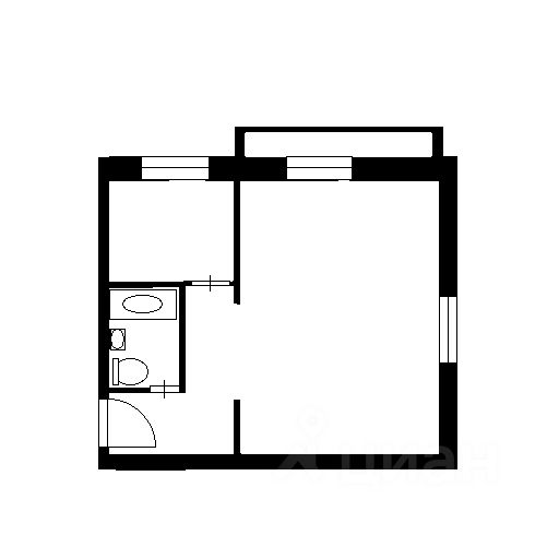 Планировка этой квартиры по данным Циан