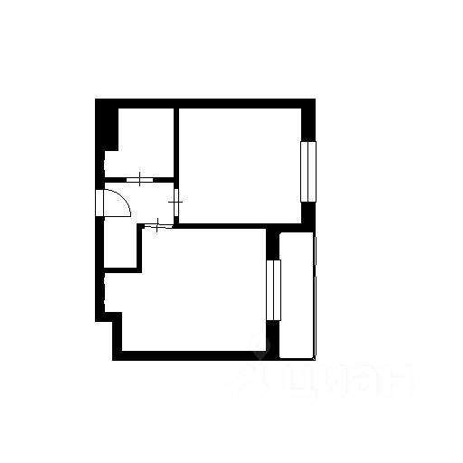 Планировка этой квартиры по данным Циан
