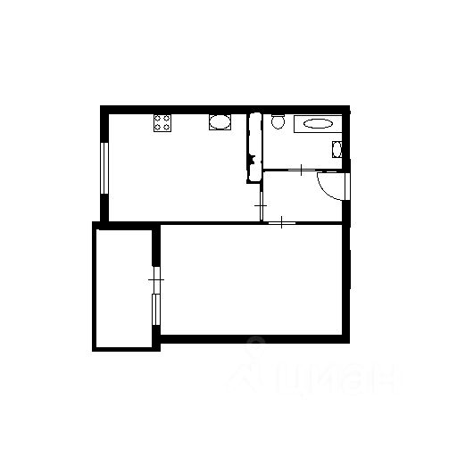 Планировка этой квартиры по данным Циан