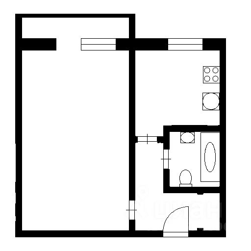 Планировка этой квартиры по данным Циан