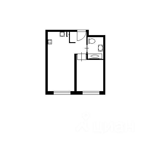Планировка этой квартиры по данным Циан