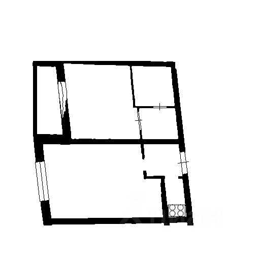 Планировка этой квартиры по данным Циан