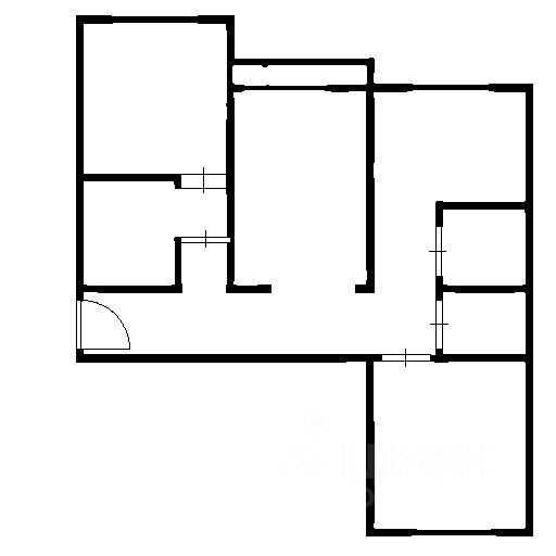 Планировка этой квартиры по данным Циан
