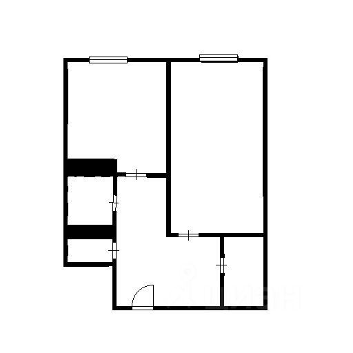 Планировка этой квартиры по данным Циан