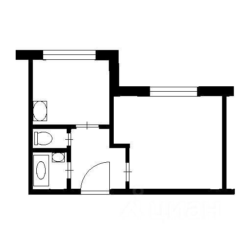 Планировка этой квартиры по данным Циан
