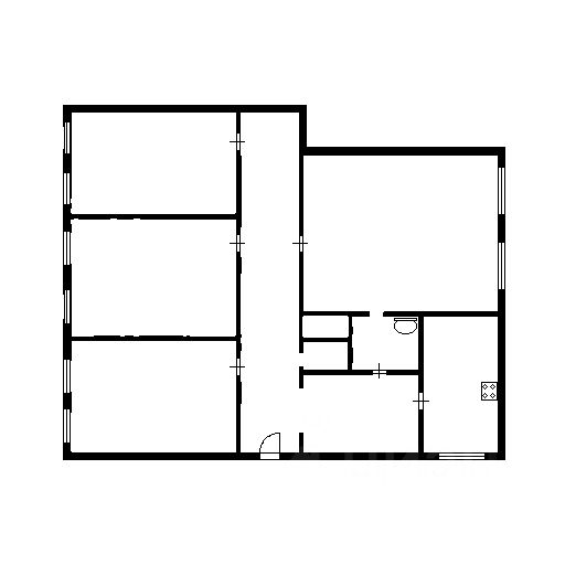 Планировка этой квартиры по данным Циан