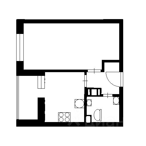 Планировка этой квартиры по данным Циан