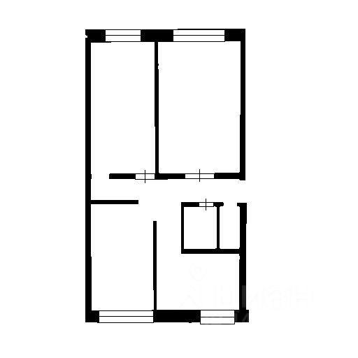 Планировка этой квартиры по данным Циан