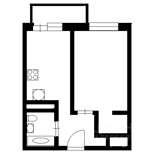 Планировка этой квартиры по данным Циан