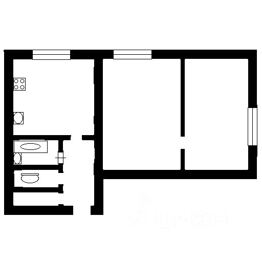 Планировка этой квартиры по данным Циан
