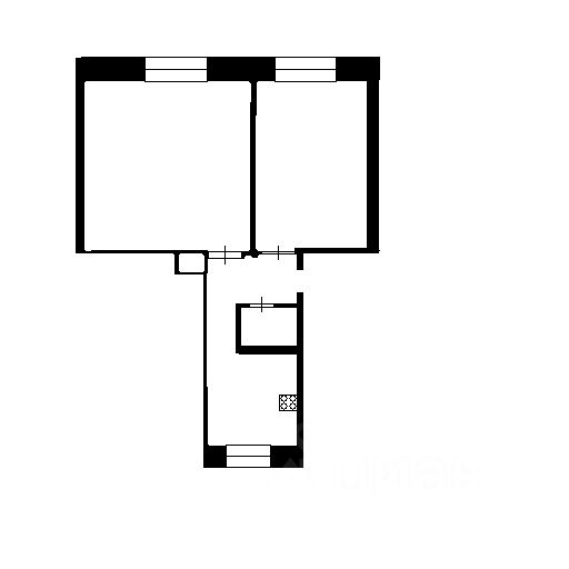 Планировка этой квартиры по данным Циан