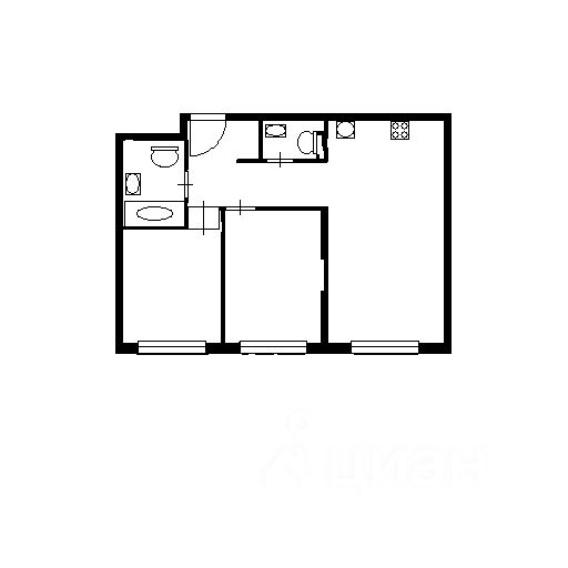 Планировка этой квартиры по данным Циан