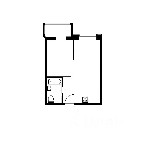 Планировка этой квартиры по данным Циан