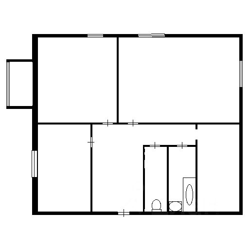 Планировка этой квартиры по данным Циан