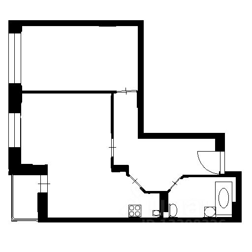 Планировка этой квартиры по данным Циан