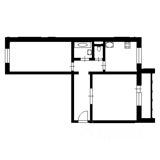 Планировка этой квартиры по данным Циан