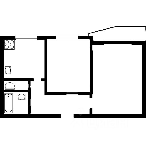 Планировка этой квартиры по данным Циан